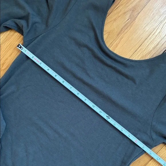 Encircled Dress Medium Bamboo Tie Waist Scoop Neck Reversible Long Sleeve Midi - Picture 10 of 13